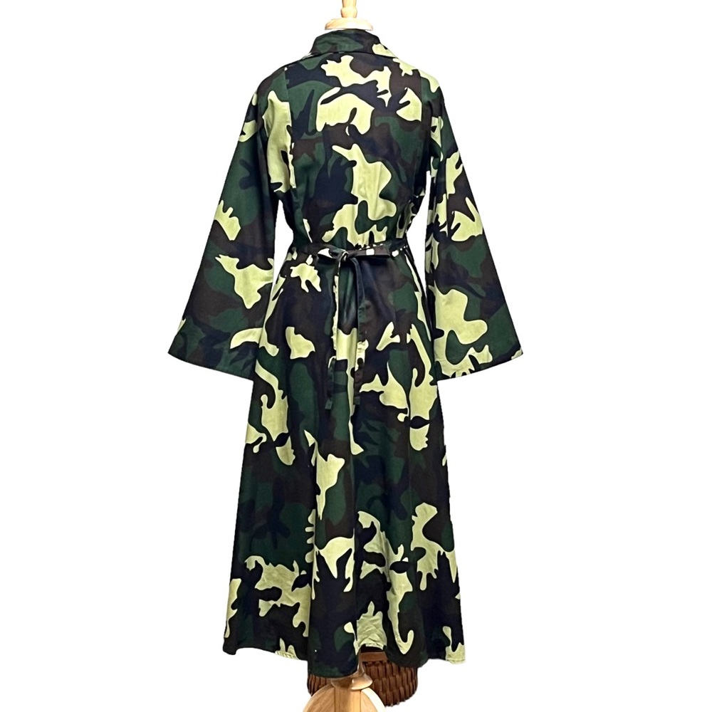 Kara Chic Camo Print Wrap Around Cotton Dress View 3